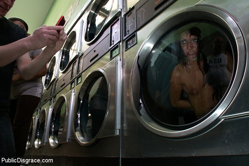Filthy Whore Fucked At The Laundromat - PublicDisgrace