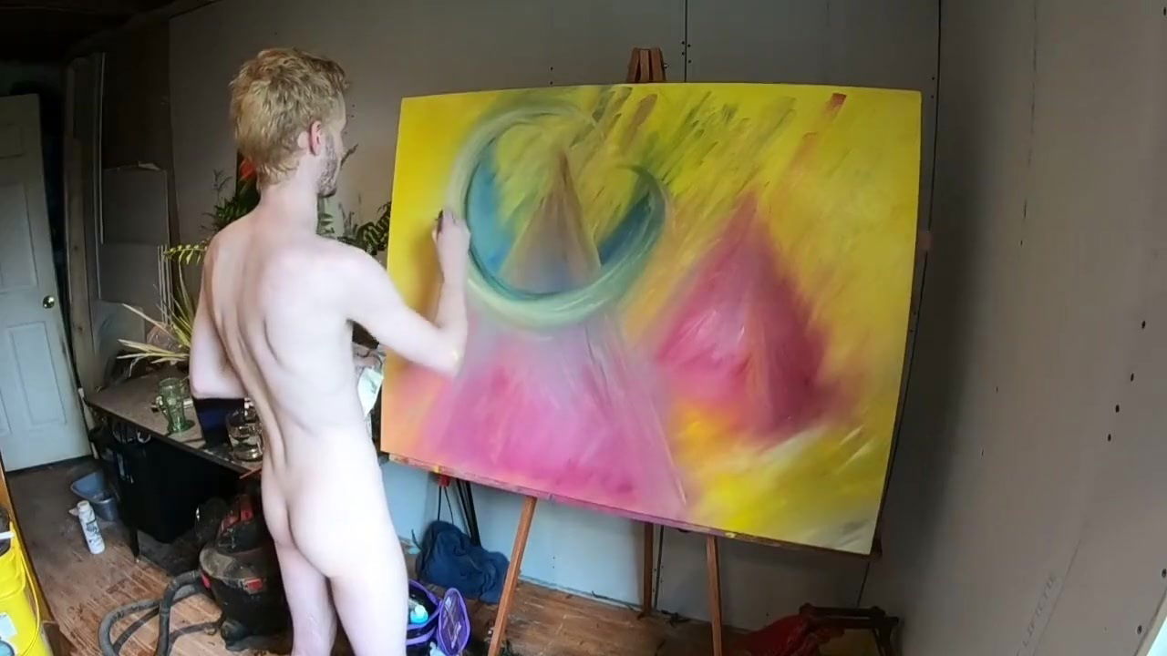 Flint Wolf Painting Naked,Full video: Pornhub @nakedpaints