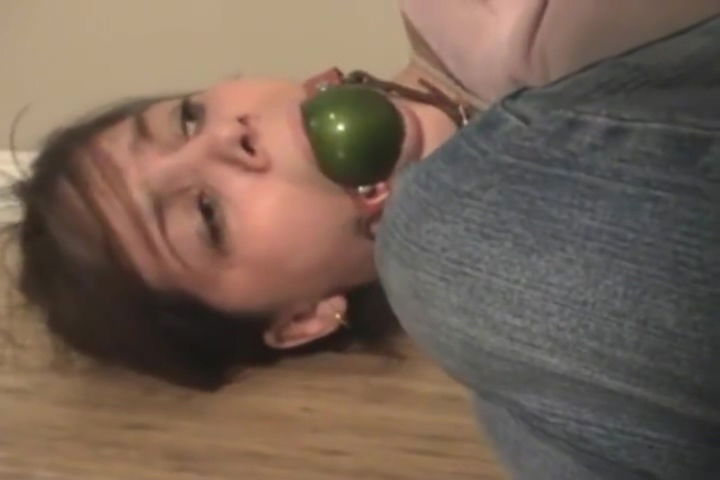 Ana Maria bondage ball gagged