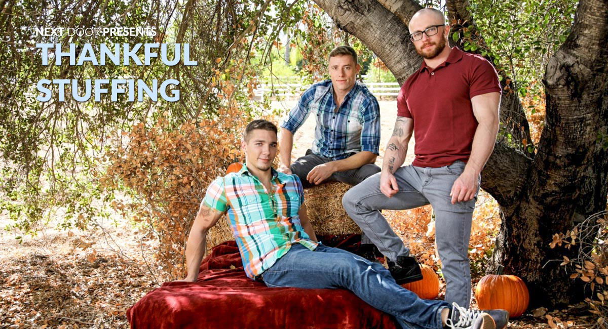 Markie More & Spencer Laval & Justin Matthews in Thankful Stuffing - NextdoorWorld