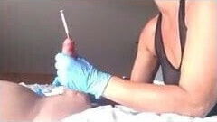 Urethral sounding makes my slutboi cum