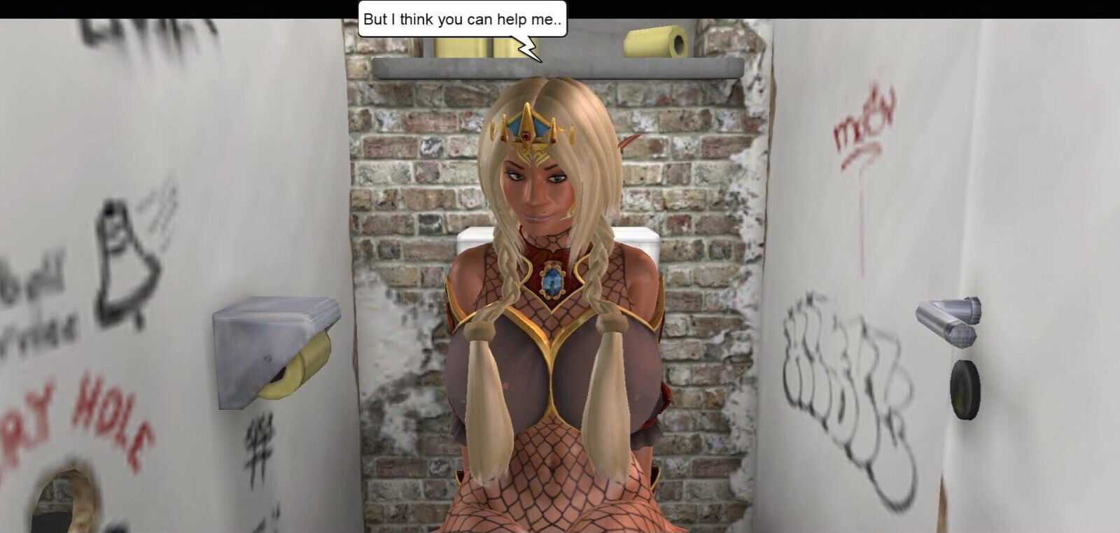 THE ELF QUEEN WITH BIG ASS AND TITS GETS FUCKED BY FUTA