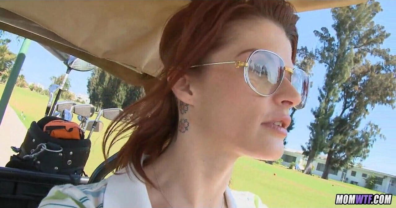 Amazing Redhead cougar found golf course