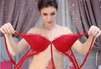 Girl with awesome red bra