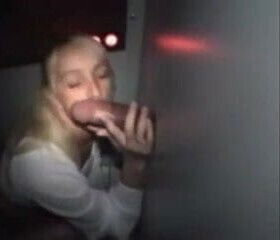 BIG black cock at the hole for shy wife.