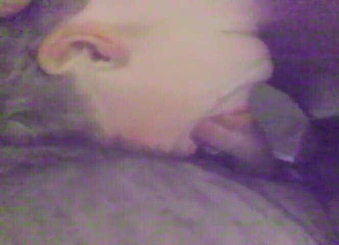 a shy whore sucks the first customer's cock