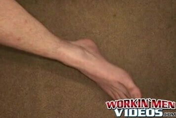 Tattooed with pierced nipples jerking hard