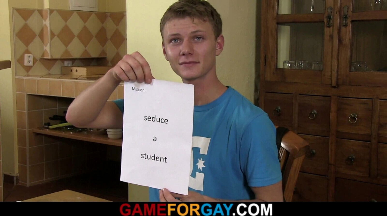 Homosexual boy seducing a student