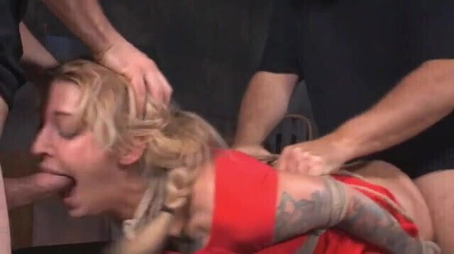 Blonde Milf Bondage Spit Roasted Captures