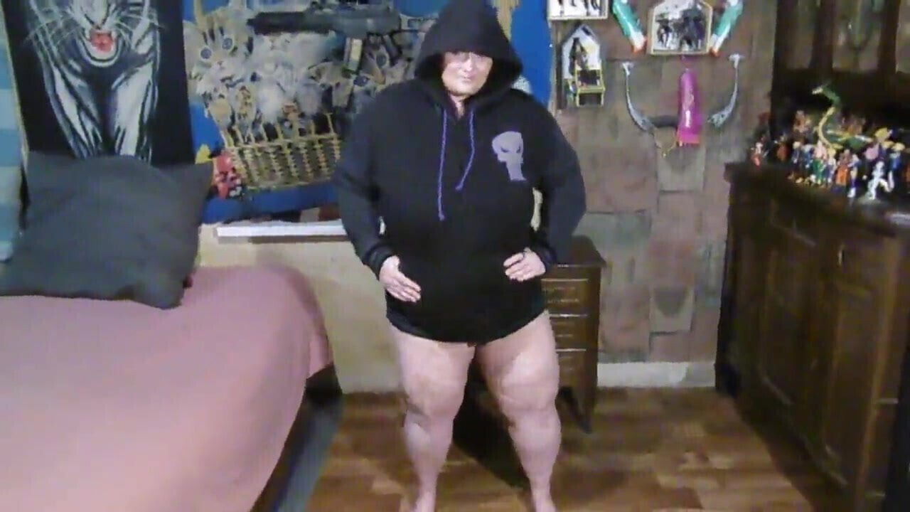My xhamster Friend Motisa Striptease in Hoodie and Playing