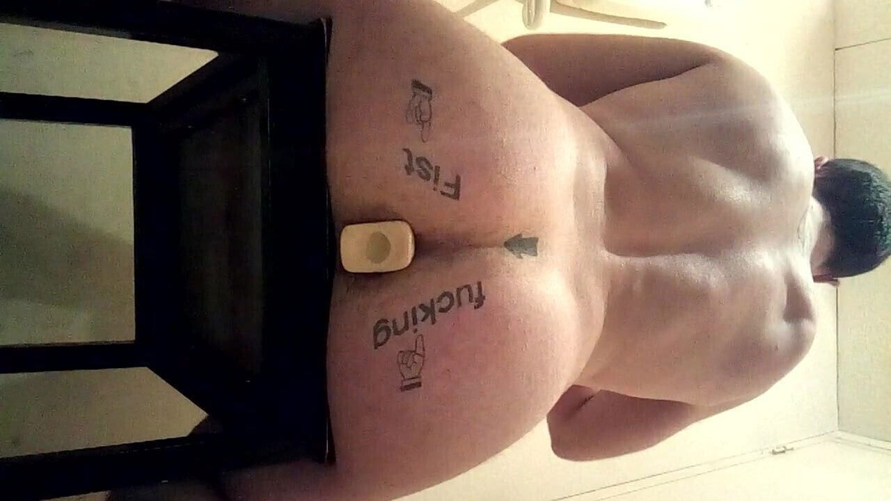 bottle dildo orange gaping hole