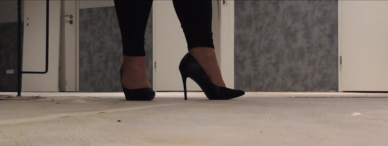 Walking in Heels on concrete floor