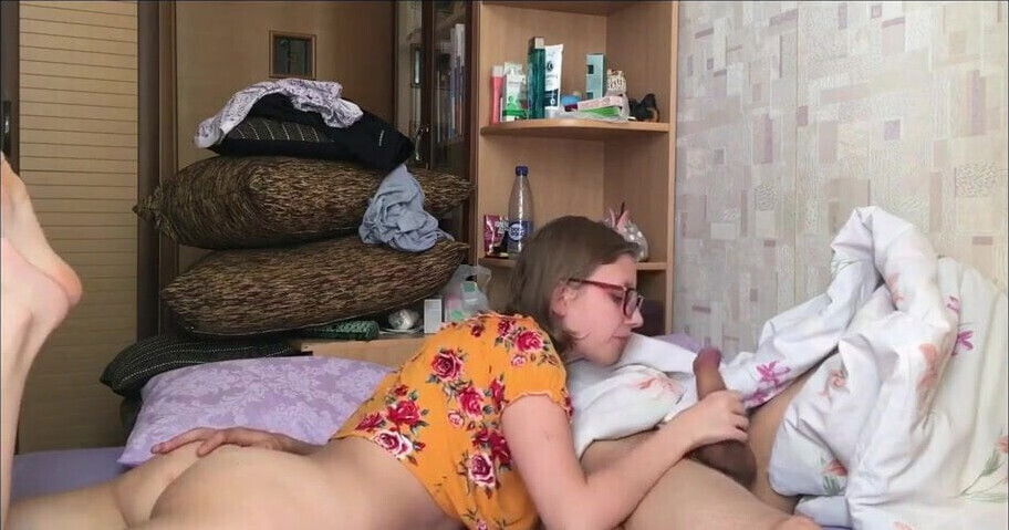 babe in glasses Morning suck glory