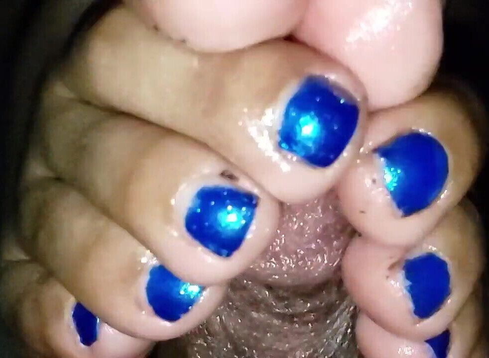 Footjob with slo mo part 1