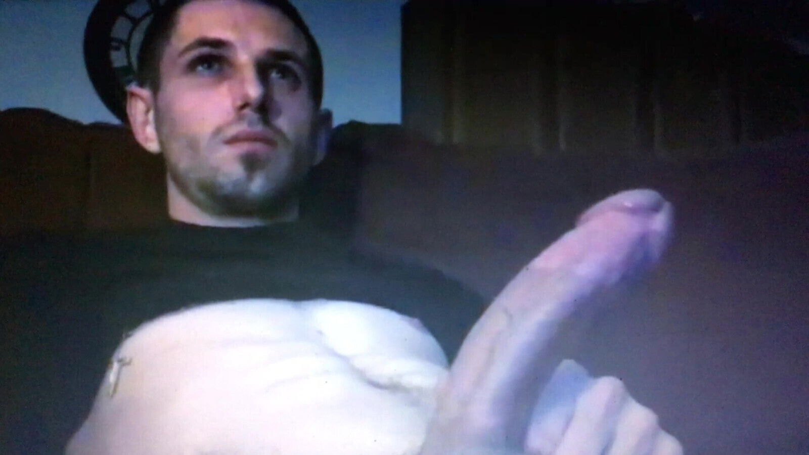 Straight hot hung sexy guy edging his big cock