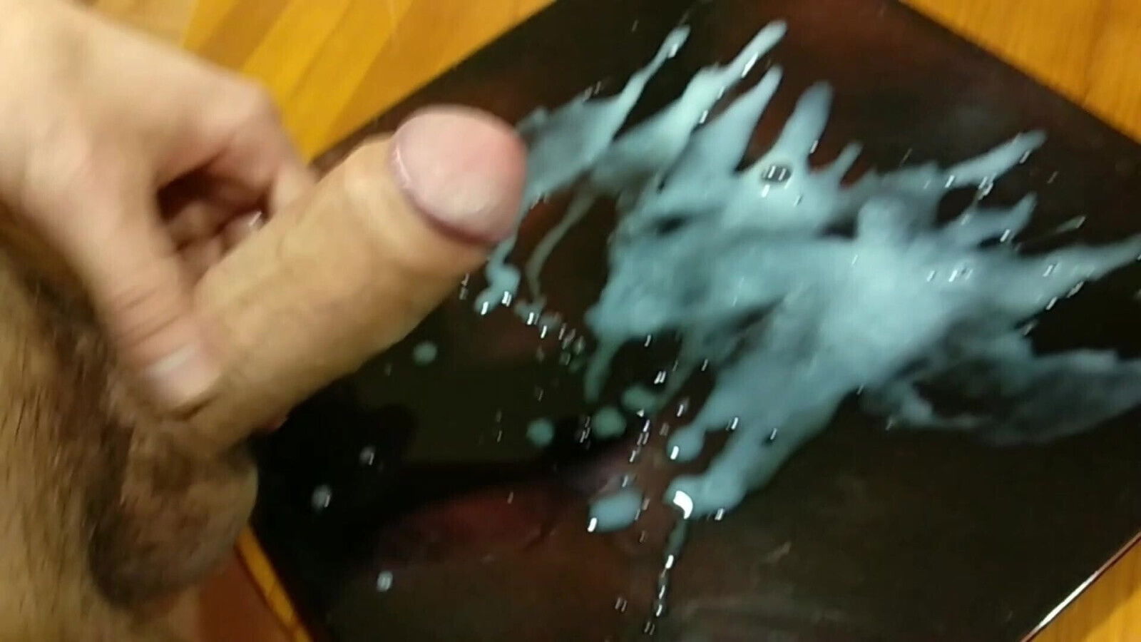 Cumming twice on a plate