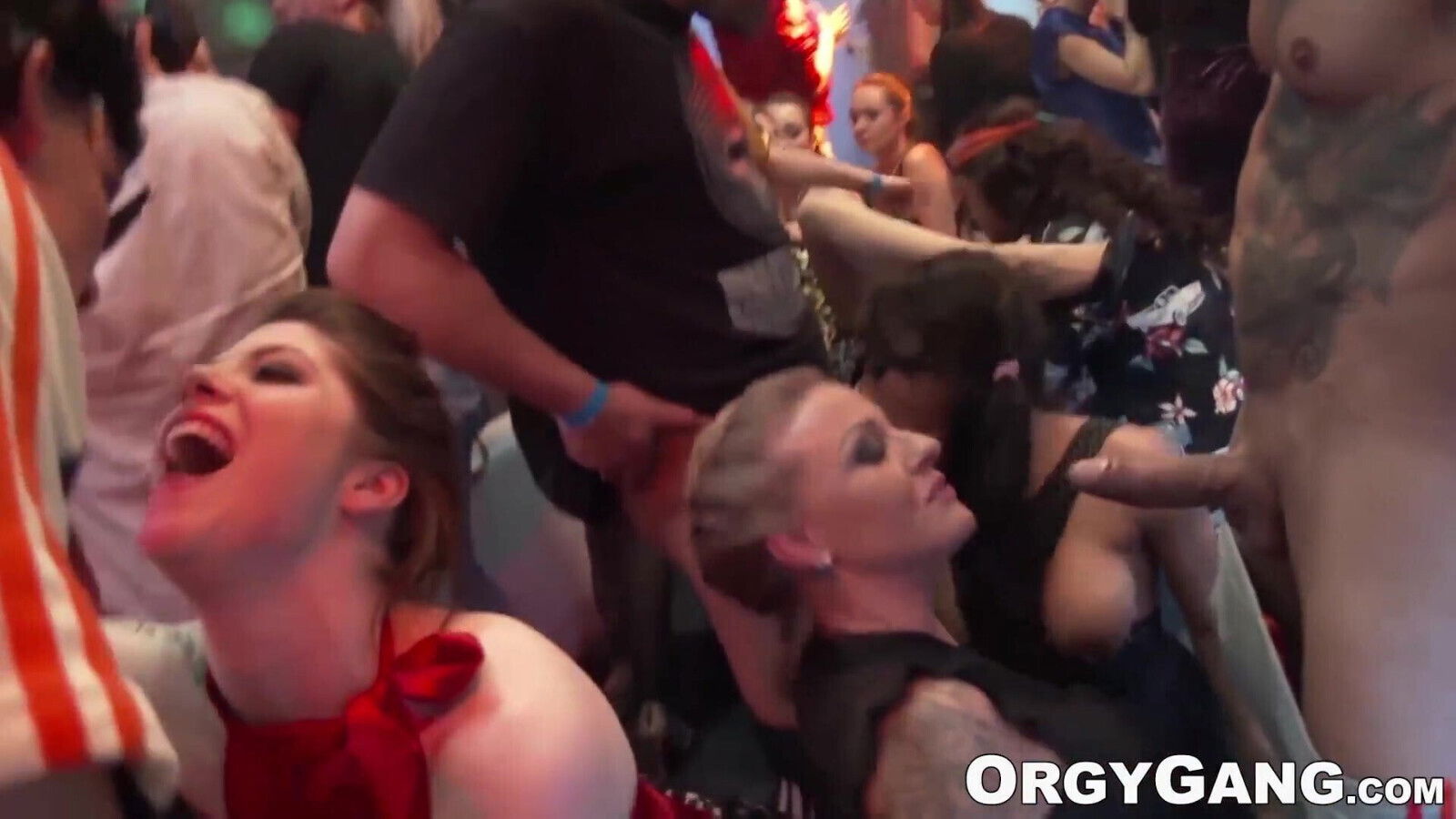 Party babes going wild and turning it into an orgy