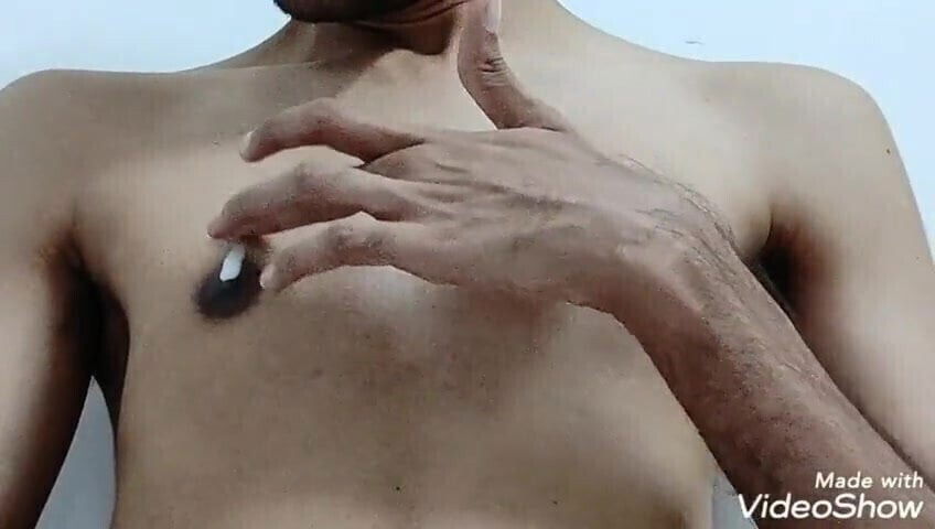 Twink's spit nipple play huge load