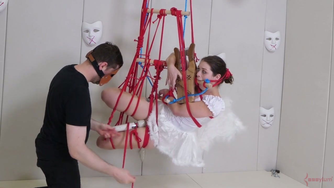 Poor fallen angel Anastasia Rose gets tied brutally masturbated