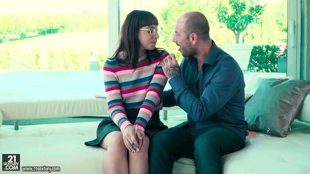 Soulful vivid nerdy whore with tattoos arms Matilde Ramos loves