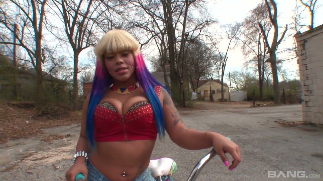 Really horny black hottie Toni Marie seems into some pose