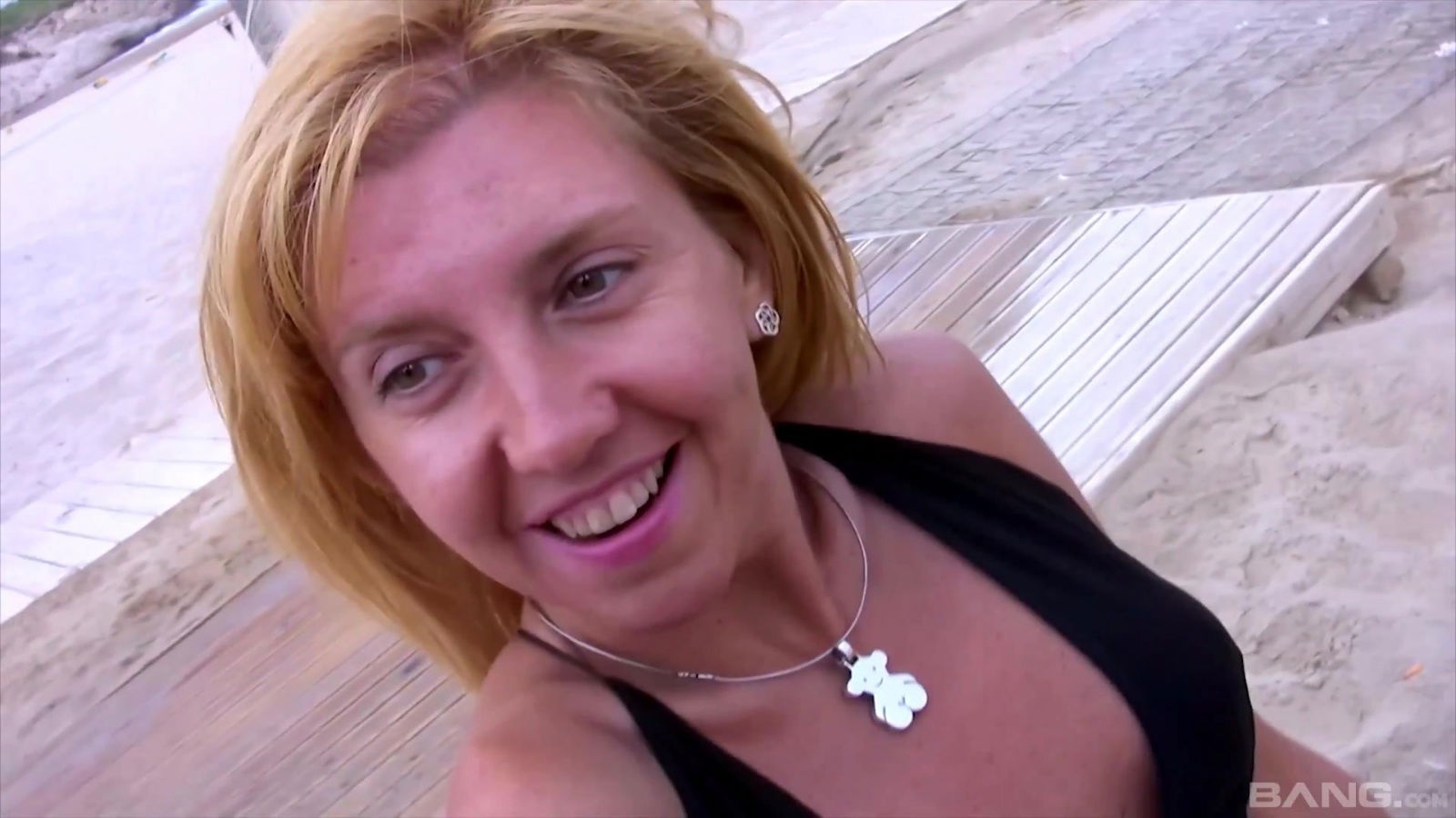 Mature blonde Eva Persson picked up on the beach for a hardcore fuck