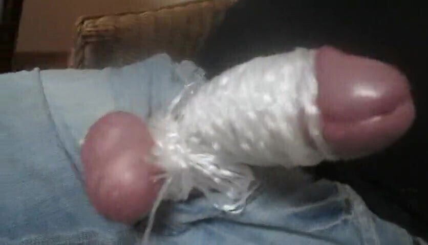 Tied and beaten cock BDSM