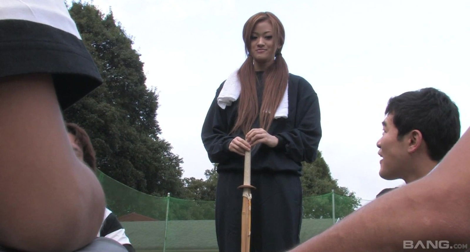 Japanese brunette teen Umemiya sucks secrecy