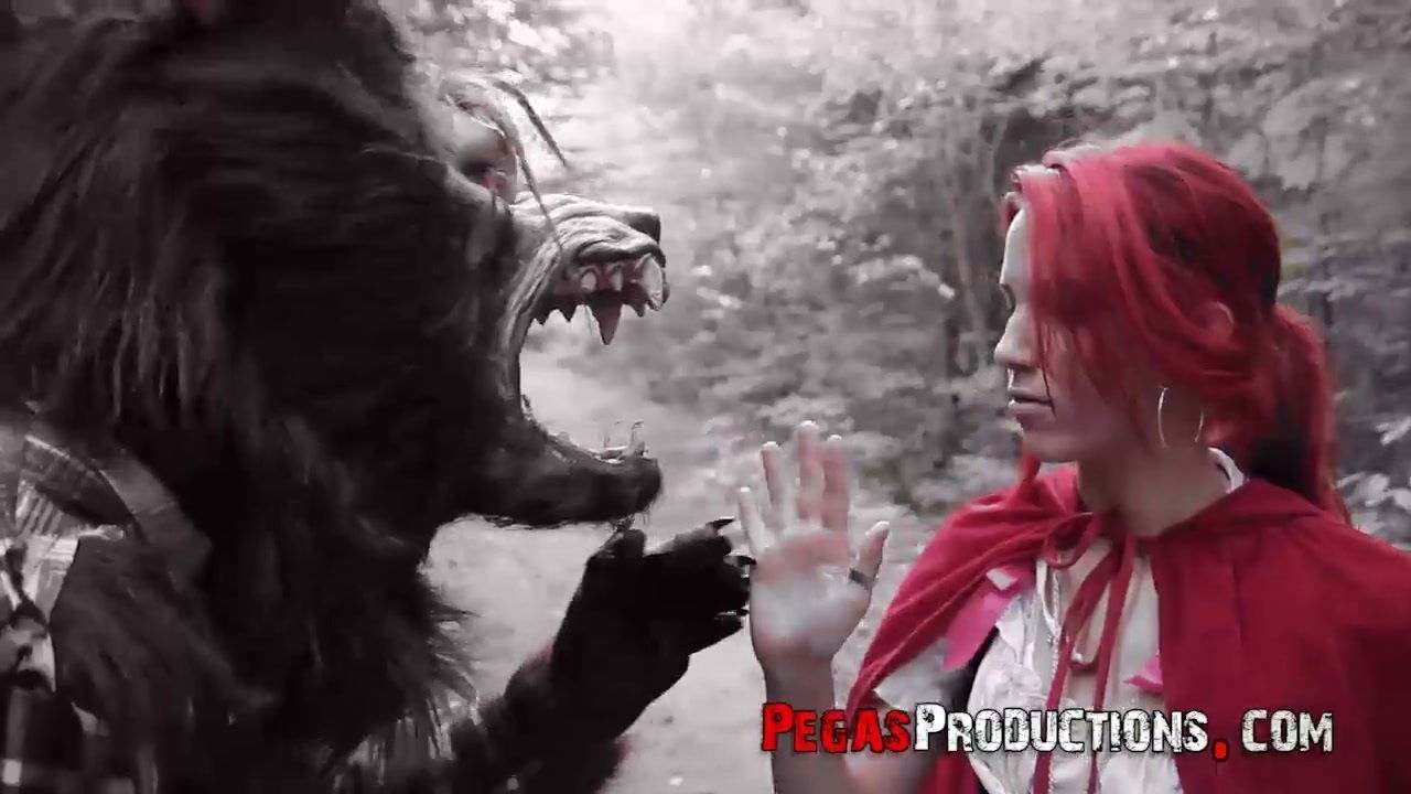 Redhead girl Brind Love shares her fairytale fantasy with her friend in the wood