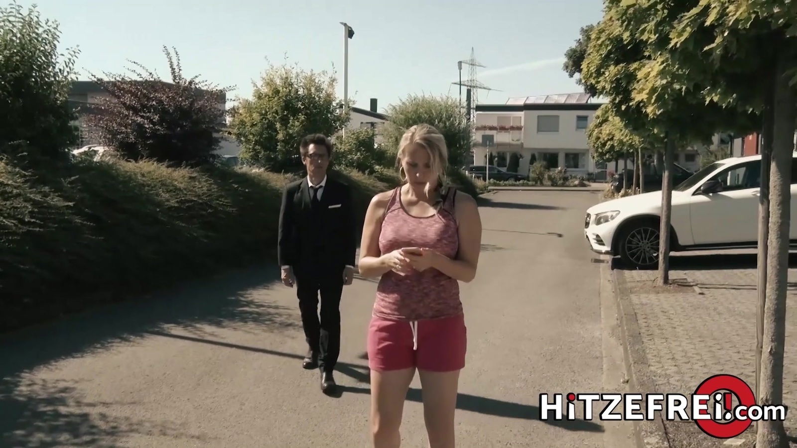 German blonde Julia Pink fucked sauna