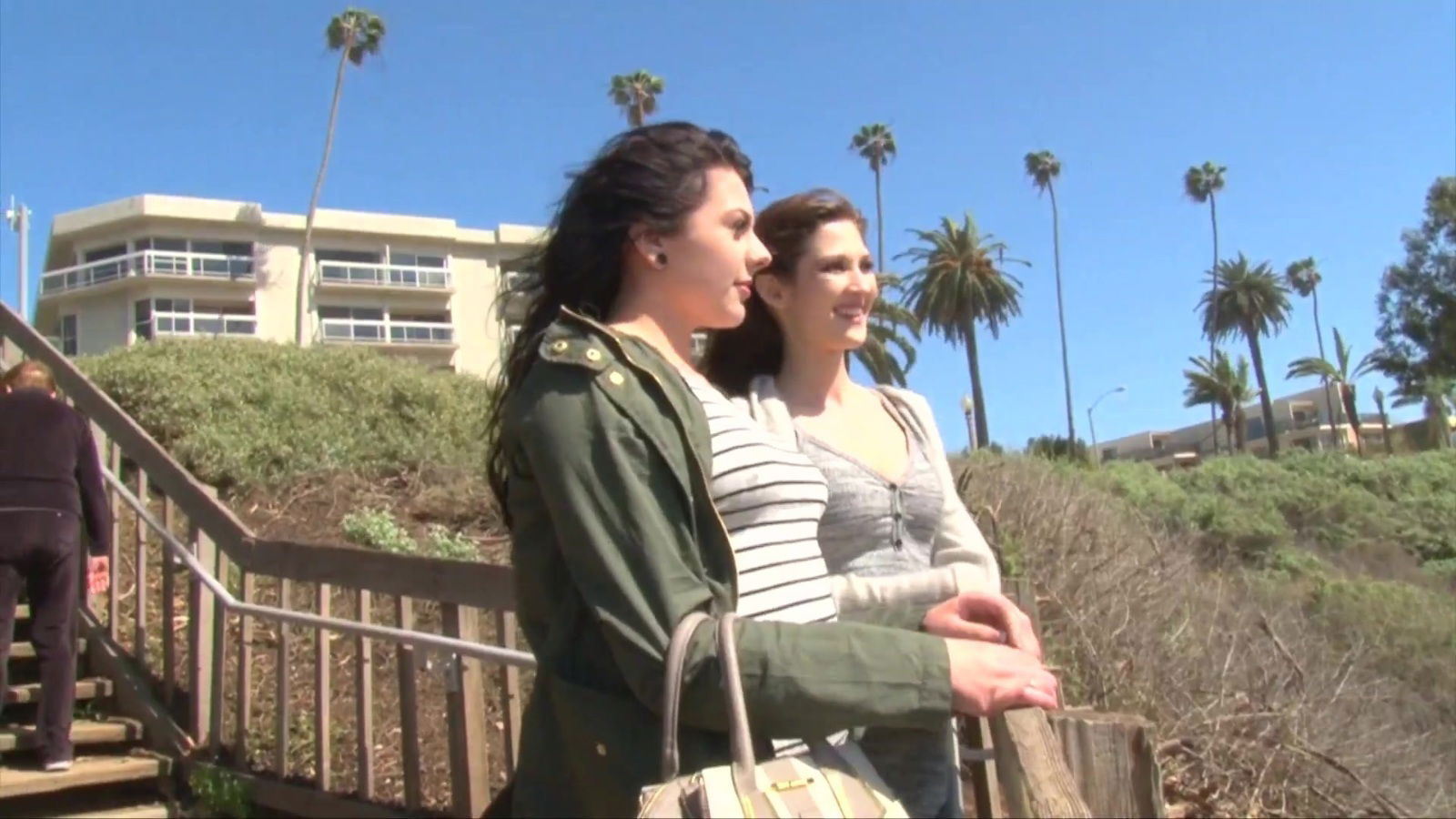 Ellena Woods Megan Sage finger each others shaved pussies