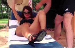 Ana Mafalda in Lonely Cheating Cougar strikes the poolboy - HotGold