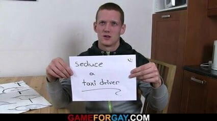 He seduces hetero taxi-driver into gaysex