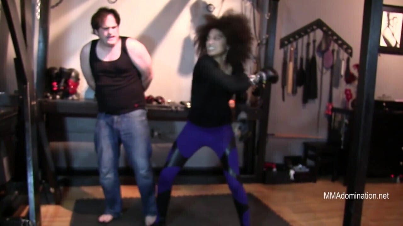 Interracial Beauty Beats down White Slave