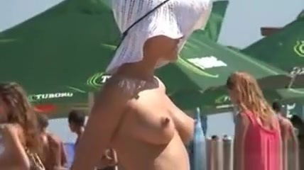 Great Looking Breasts Out At The Beach