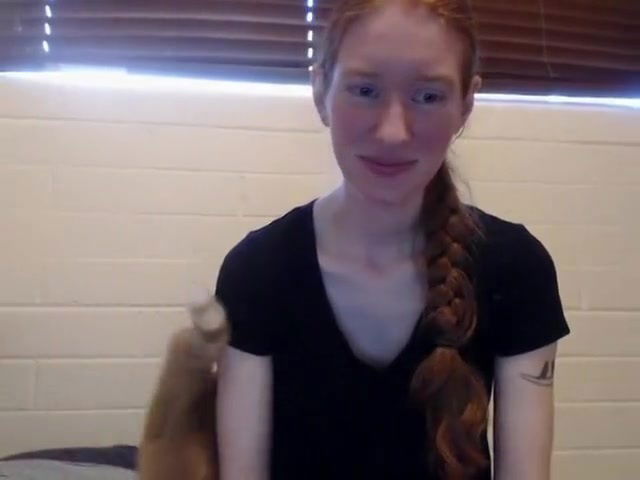 Natural Hairy Redhead Masturbates Solo Orgasm Part