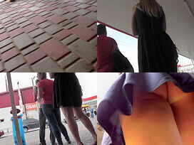 Tiny g-string sexy lady seen free upskirt video