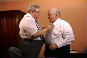 A Chubby Daddy and a Fat Grandpa fuck and suck till cum