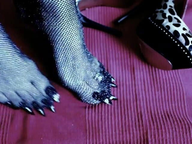 very long black toenails