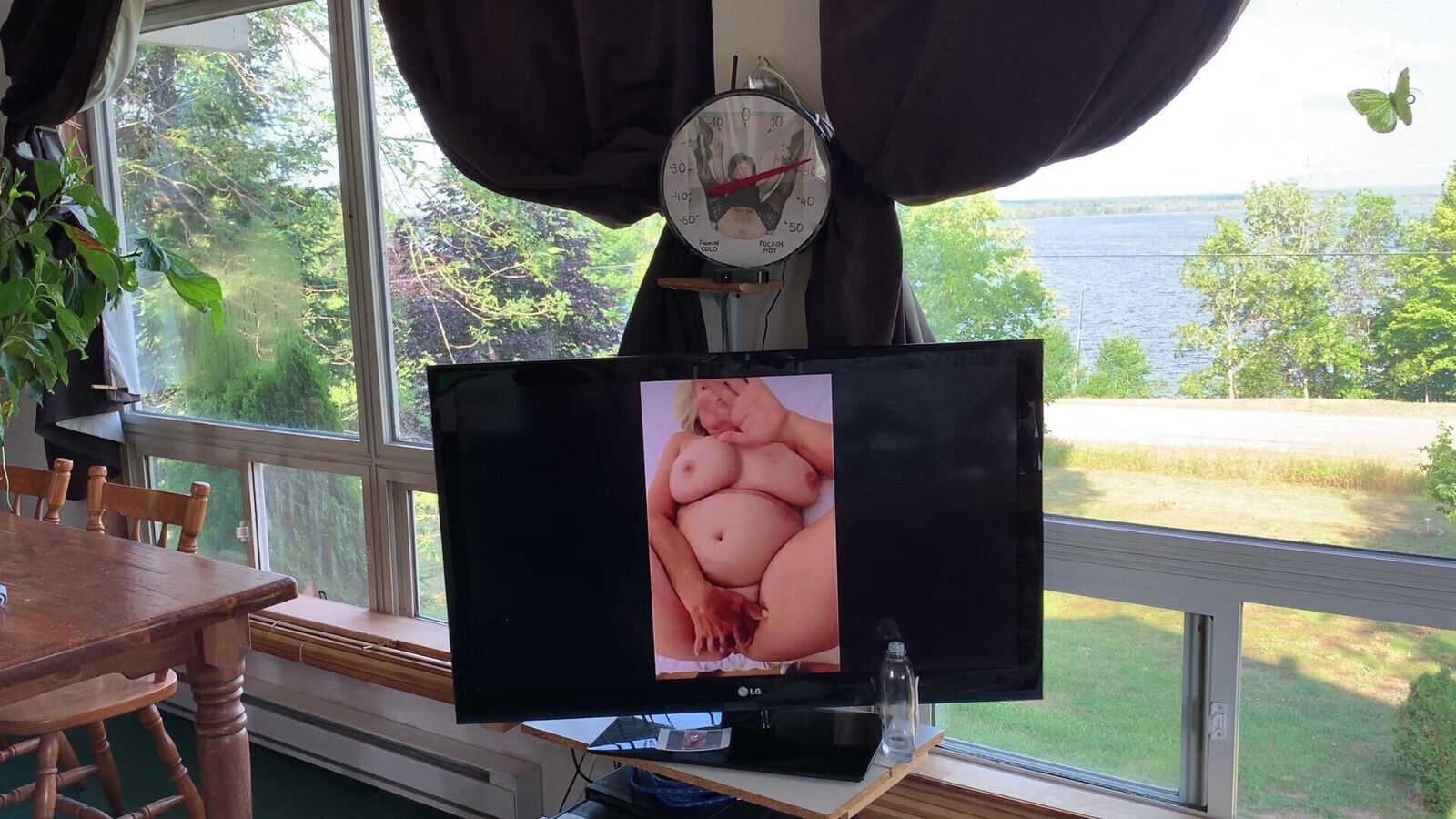 Slutty Hot Wife Masturbates being watched and cummed on! 