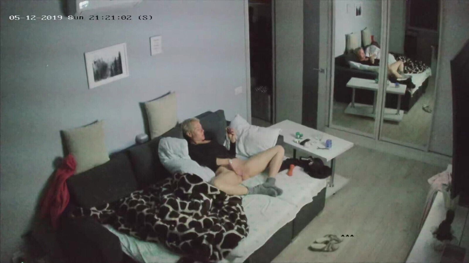 Hidden video cameras.A very passionate woman, Masturbation