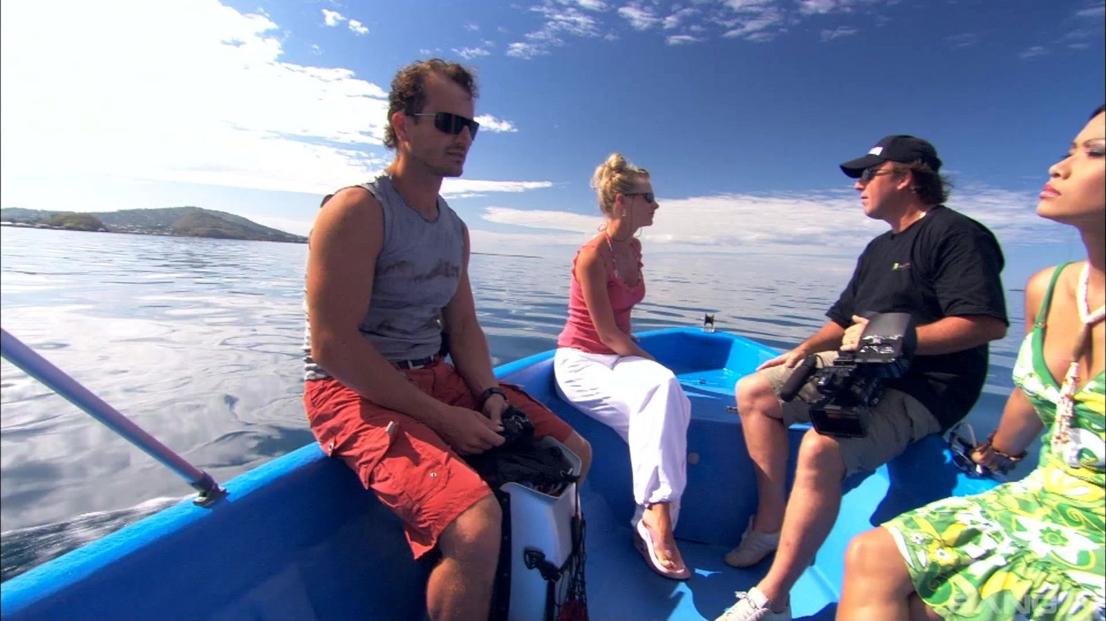 Katy Caro enjoys blowjob and threesome with strangers by the river