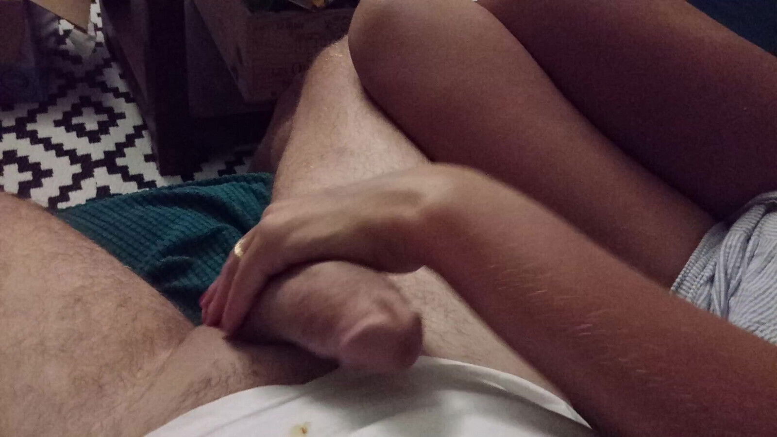 Feet Handjob Spit ruined Orgasm