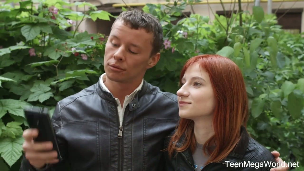 Kinky pale redhead Emily gets poked doggy after sucking dick