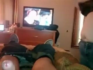 Chubby dark brown hair wife neighbor gives sloppy oral-stimulation-service