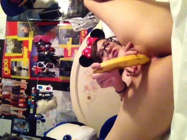 minnie mouse ears girl has fun