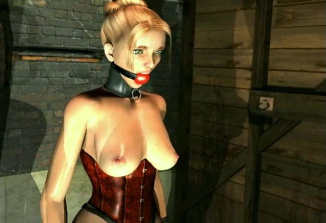 Hot blonde girl bondage