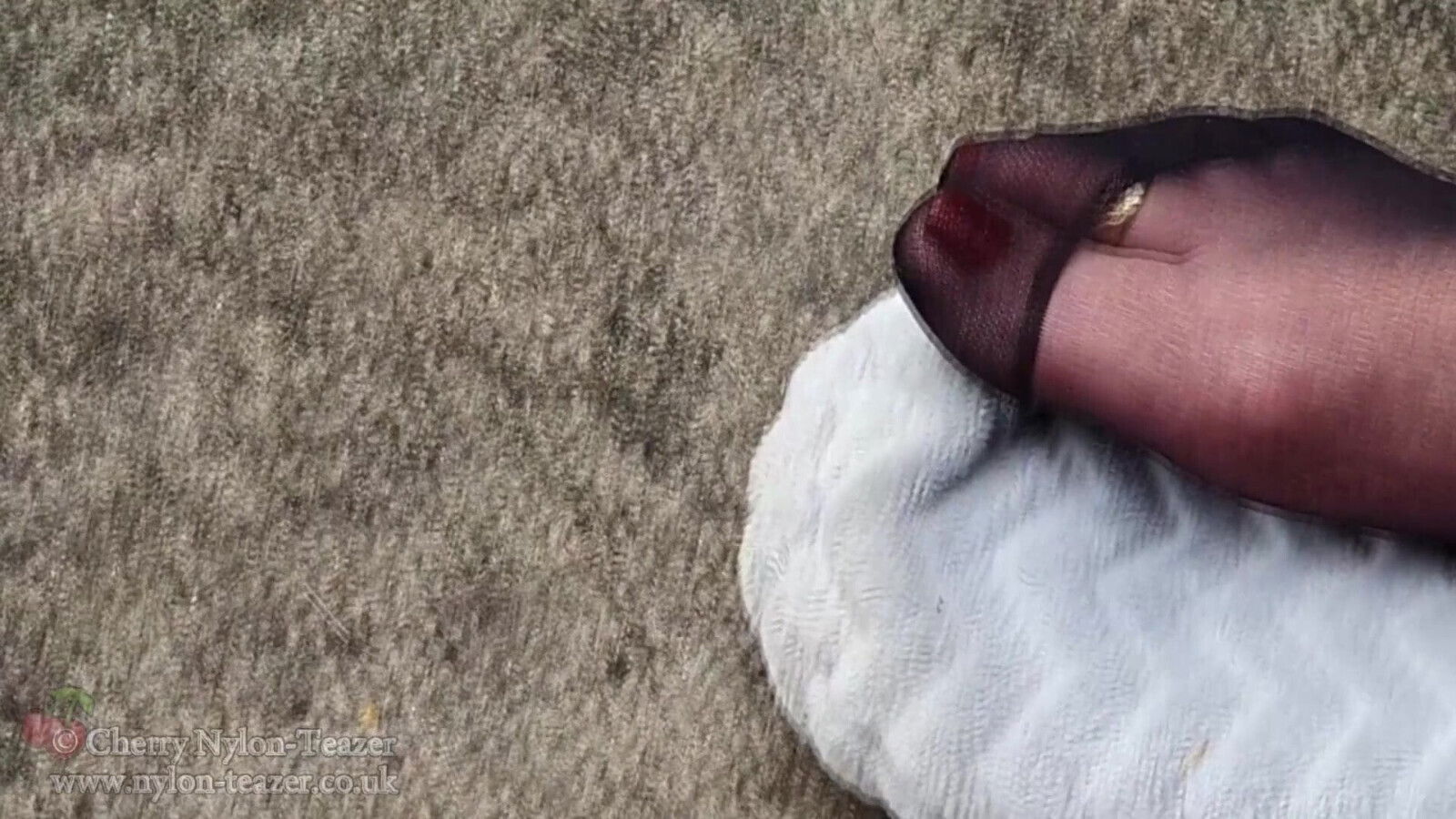 Black Pantyhose Toe Teazer