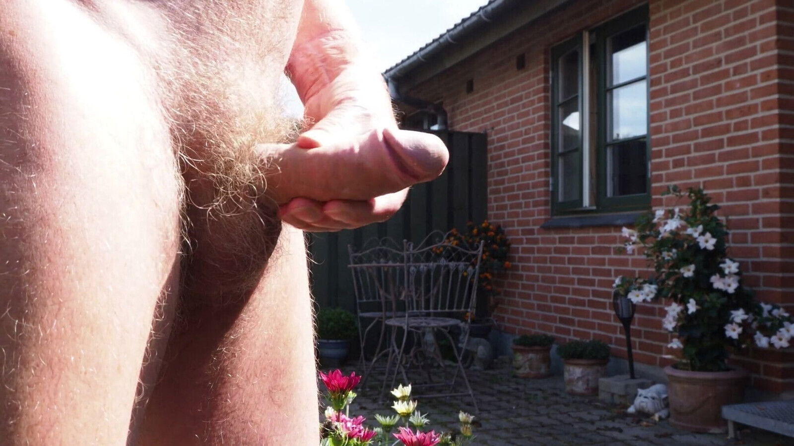 wanking outdoor with dirtyoldman10001
