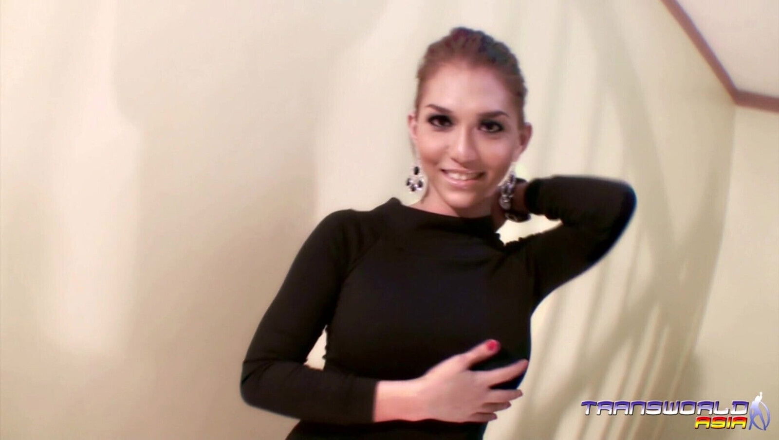 Tight short black dress